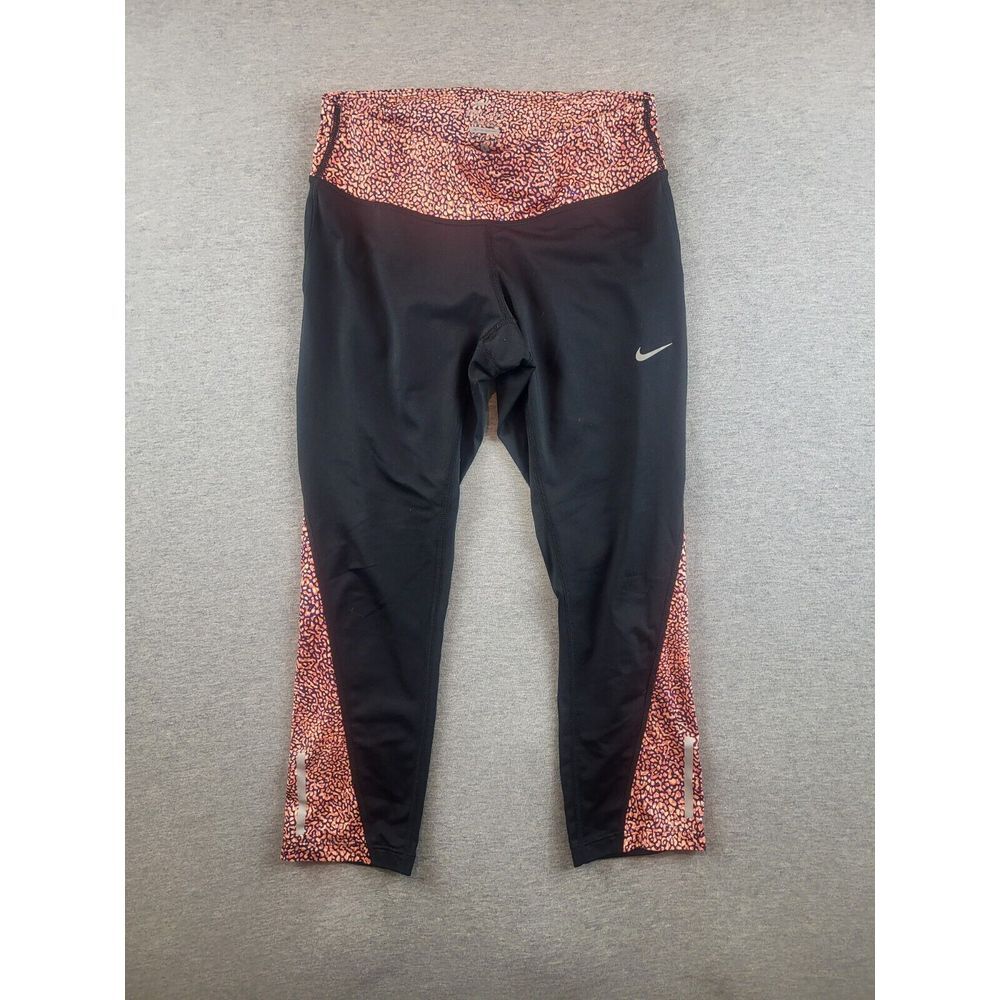 Nike Dri Fit Running Leggings Women's Size S Reflective‎ Stretch Animal Print
